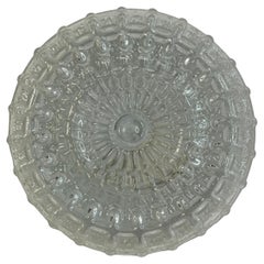 Petite Glass Flush Mount Vintage German, 1970s