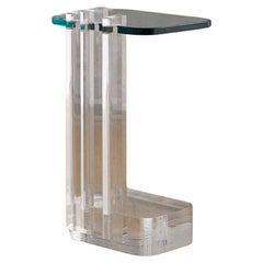 Mesa auxiliar Petite Glass + Lucite de Les Prismatiques, años 80