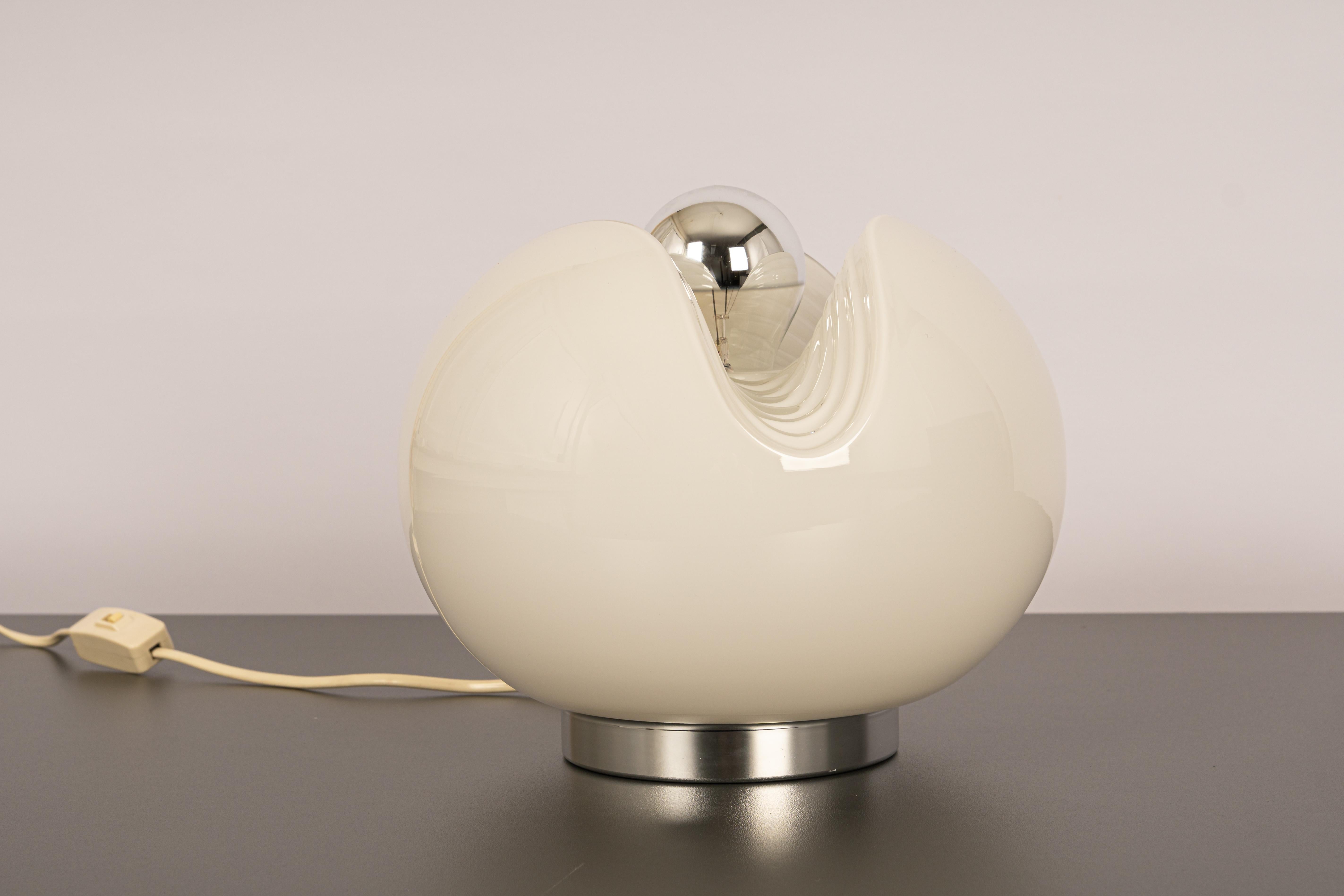 1 of 2 Petite Glass Table Light by Koch & Lowy for Peill & Putzler, Germany, 70s For Sale 6