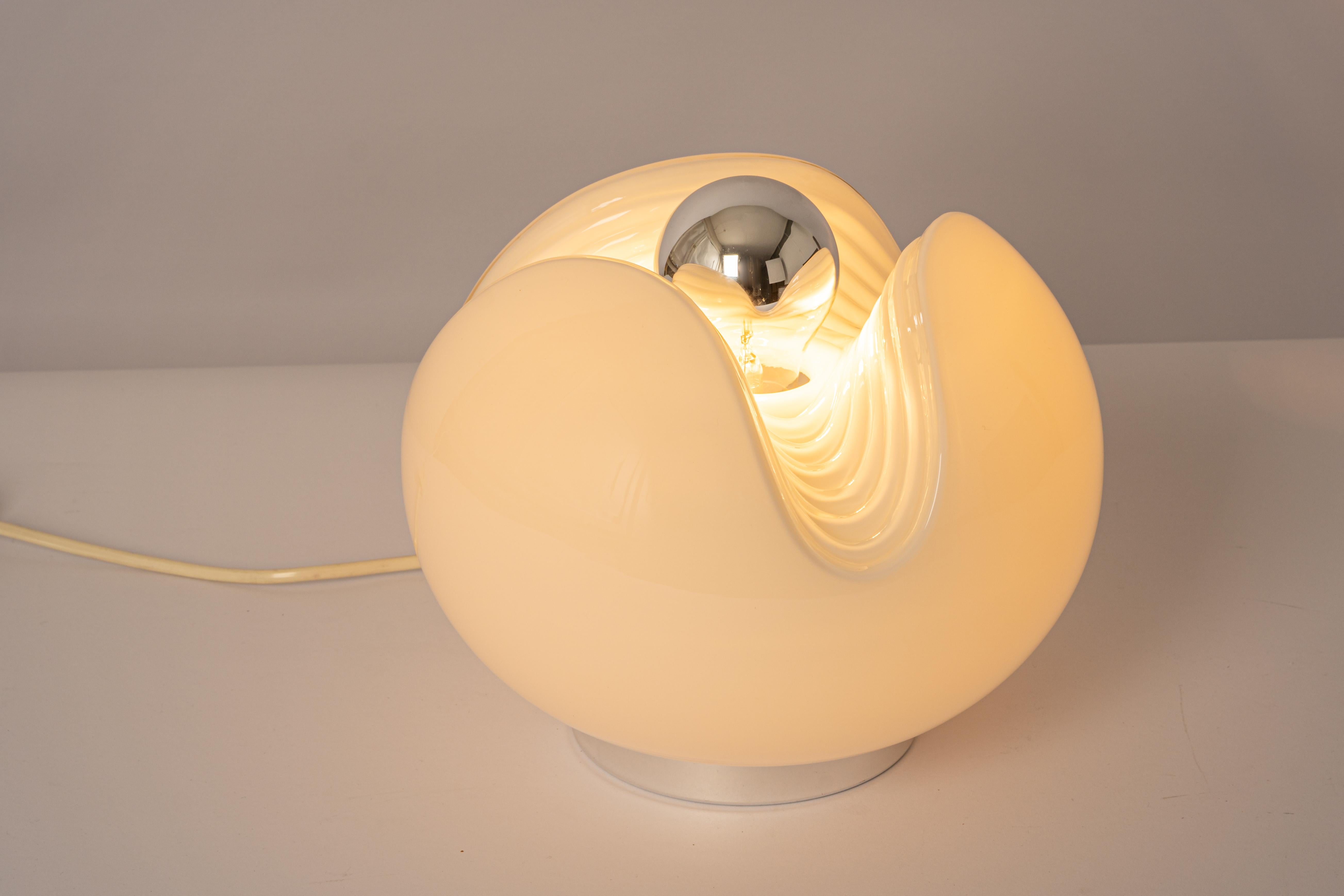 1 of 2 Petite Glass Table Light by Koch & Lowy for Peill & Putzler, Germany, 70s For Sale 1