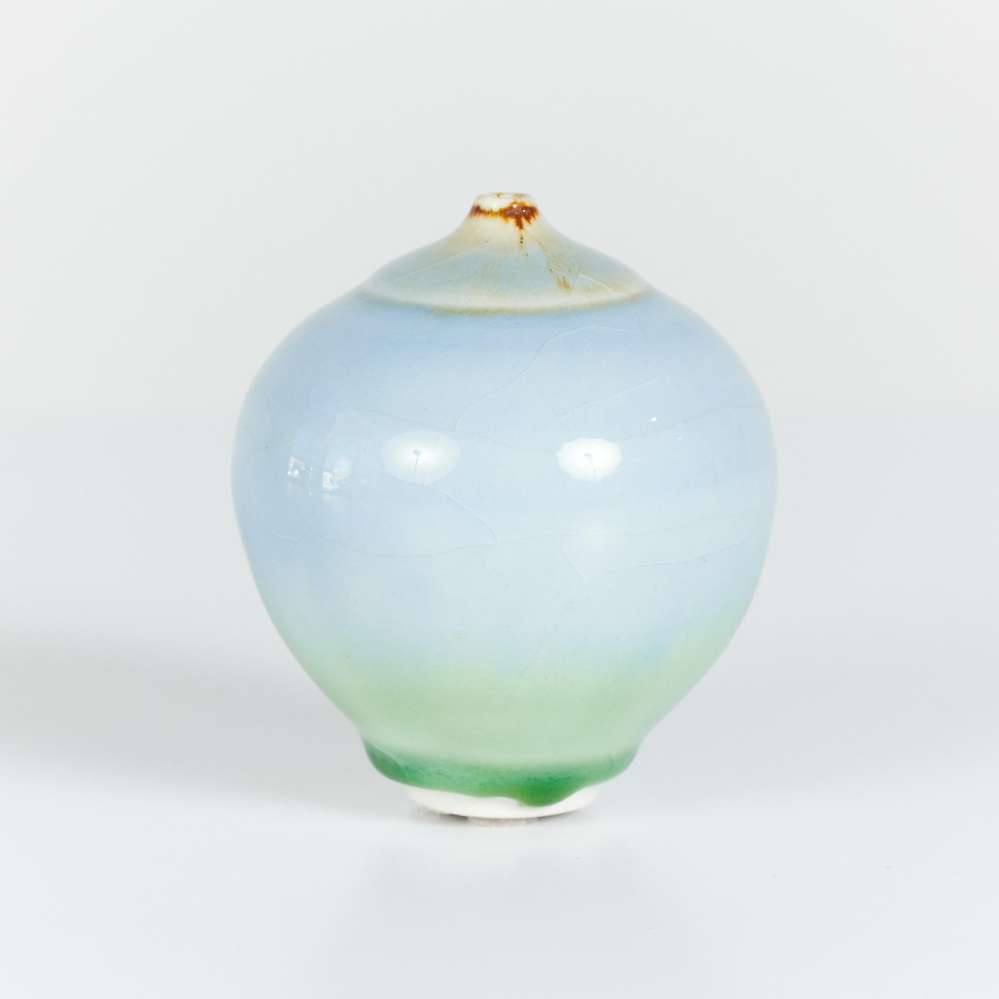 Mid-Century Modern Petite Glazed Ceramic Bud Vase