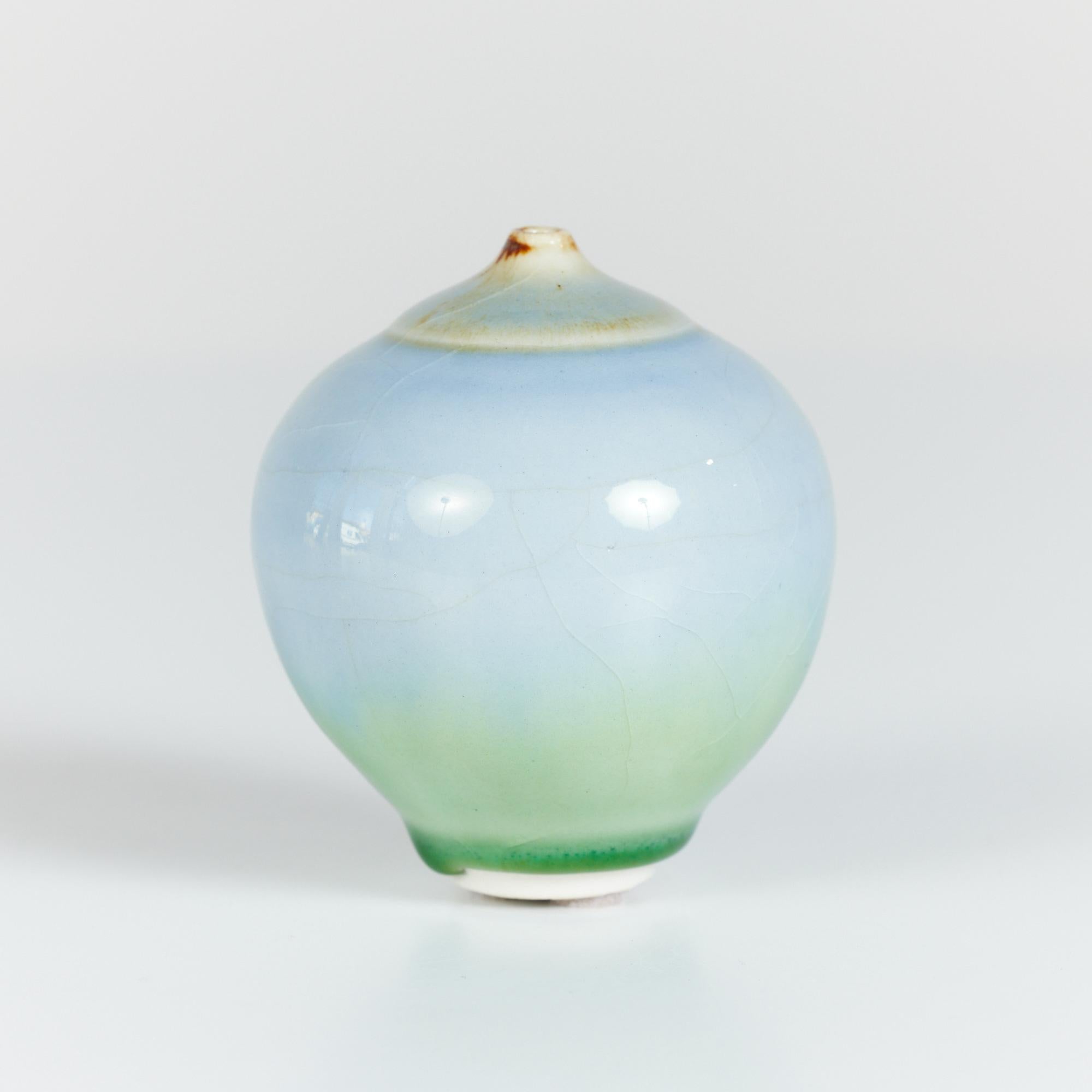 20th Century Petite Glazed Ceramic Bud Vase