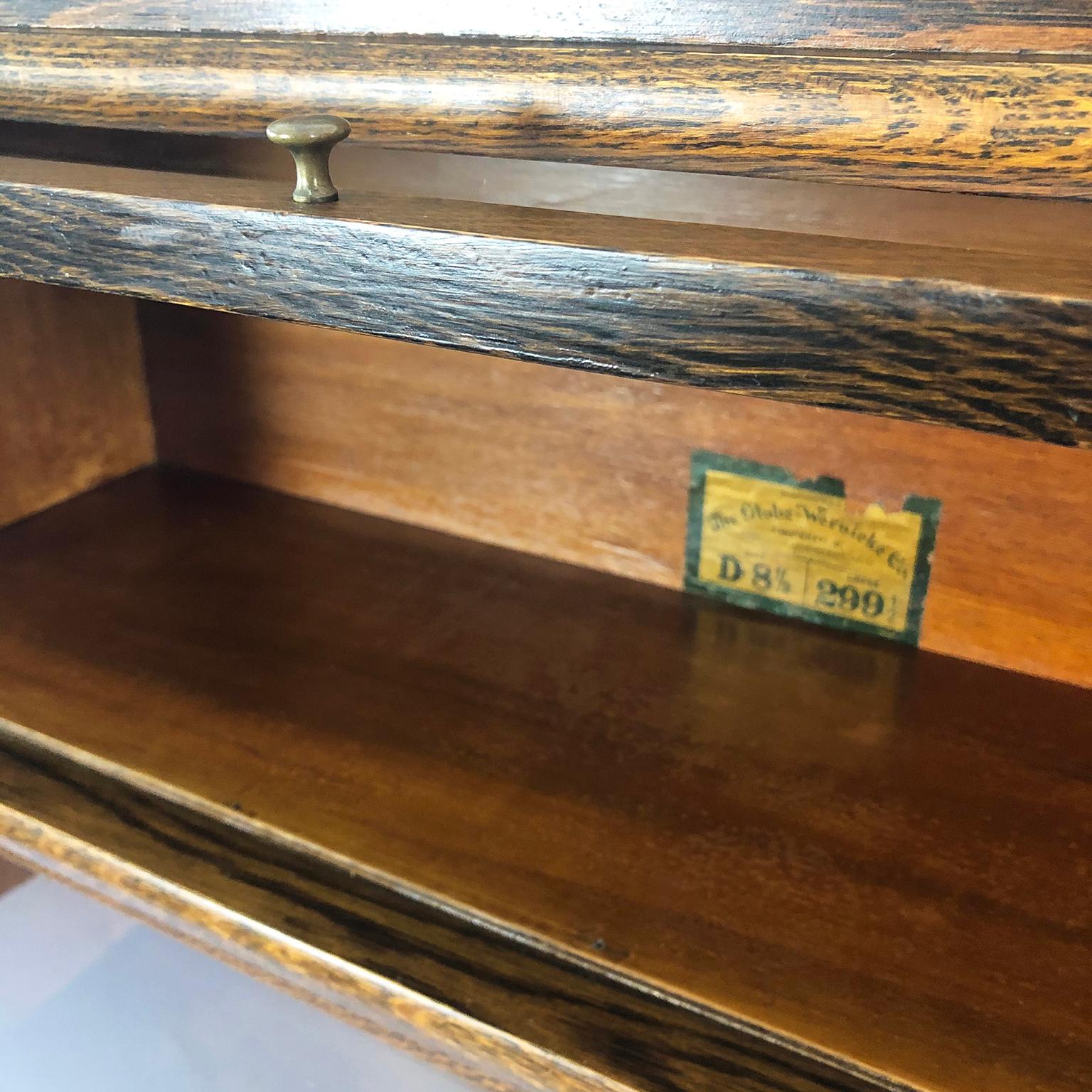 tiger oak bookcase