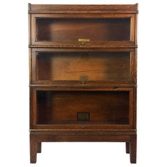 Antique Petite Globe & Wernicke Bookcase in Fantastic Tiger Oak