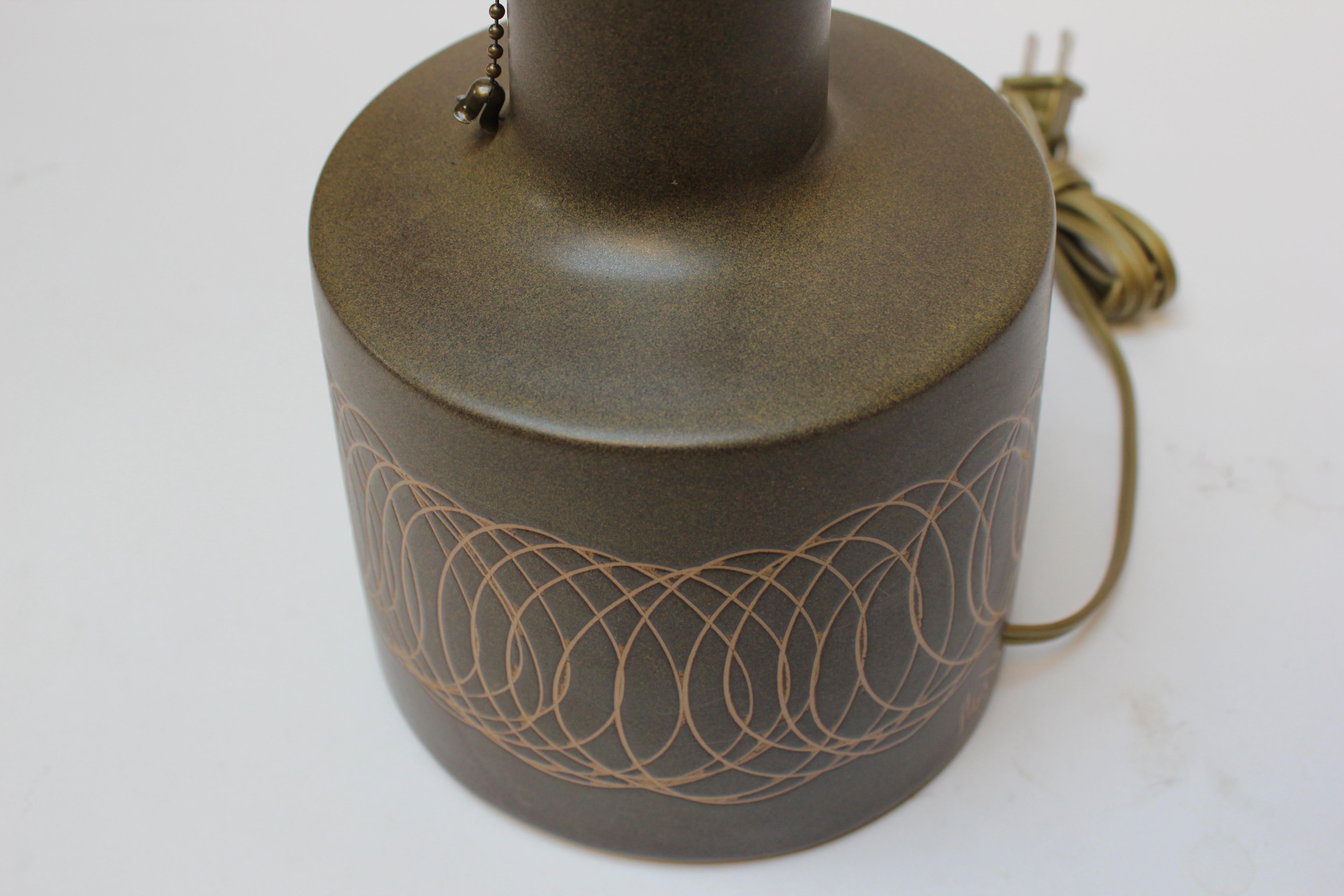 Petite Gordon and Jane Martz Ceramic Table Lamp with Shade 1