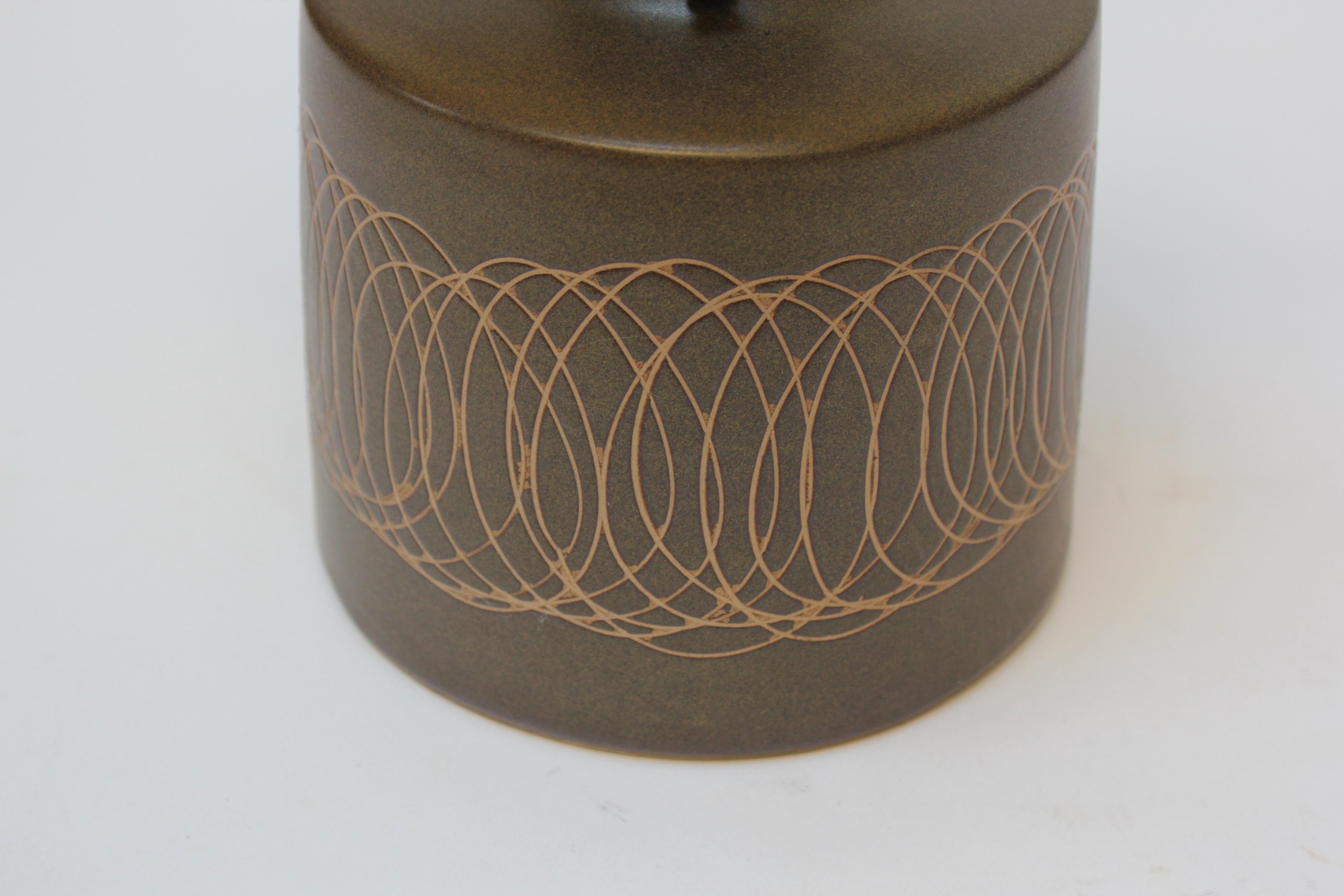 Petite Gordon and Jane Martz Ceramic Table Lamp with Shade 3