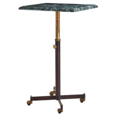 Petite Green Marble Top Bistro Table, Italy 1950s