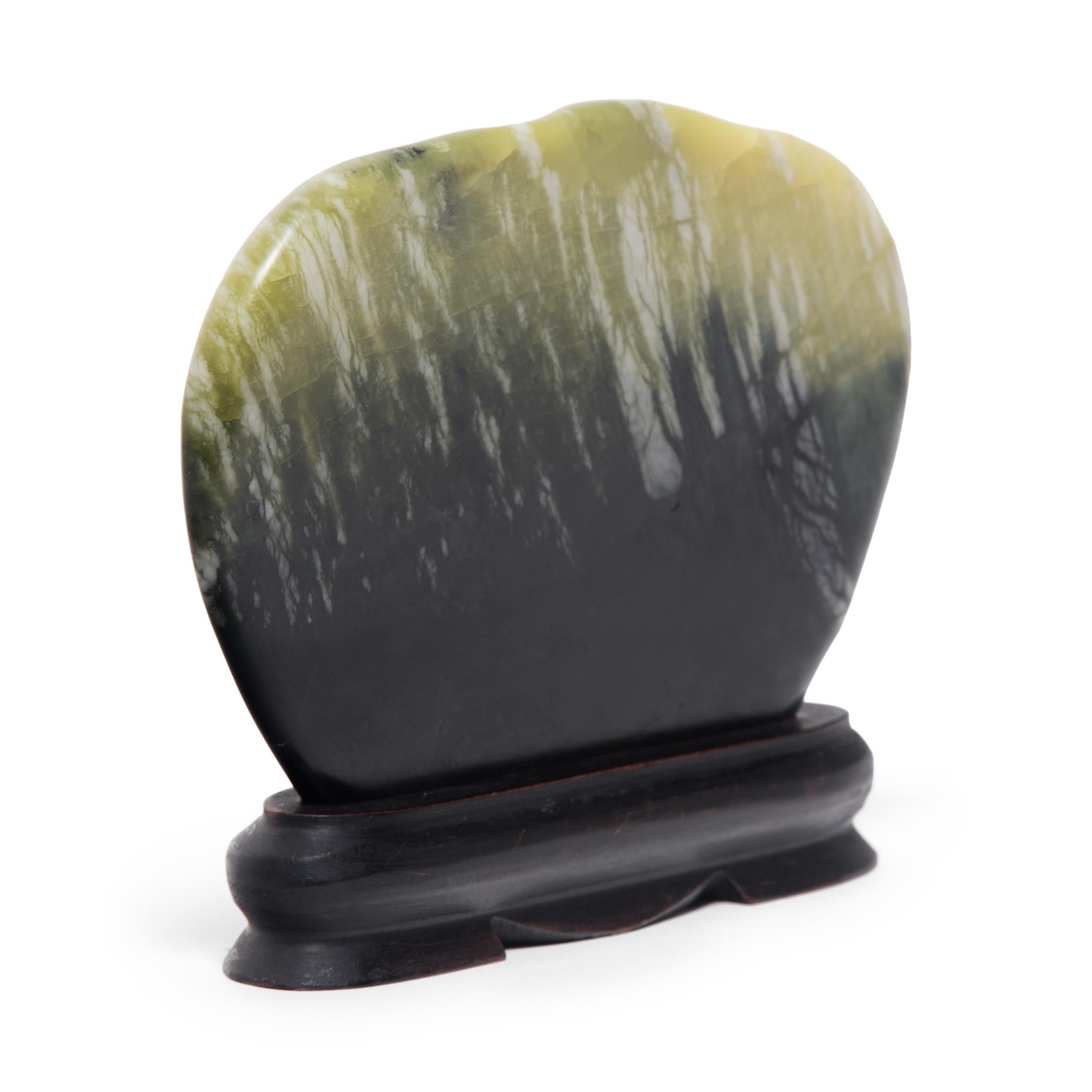 Carved Petite Greenery Meditation Stone
