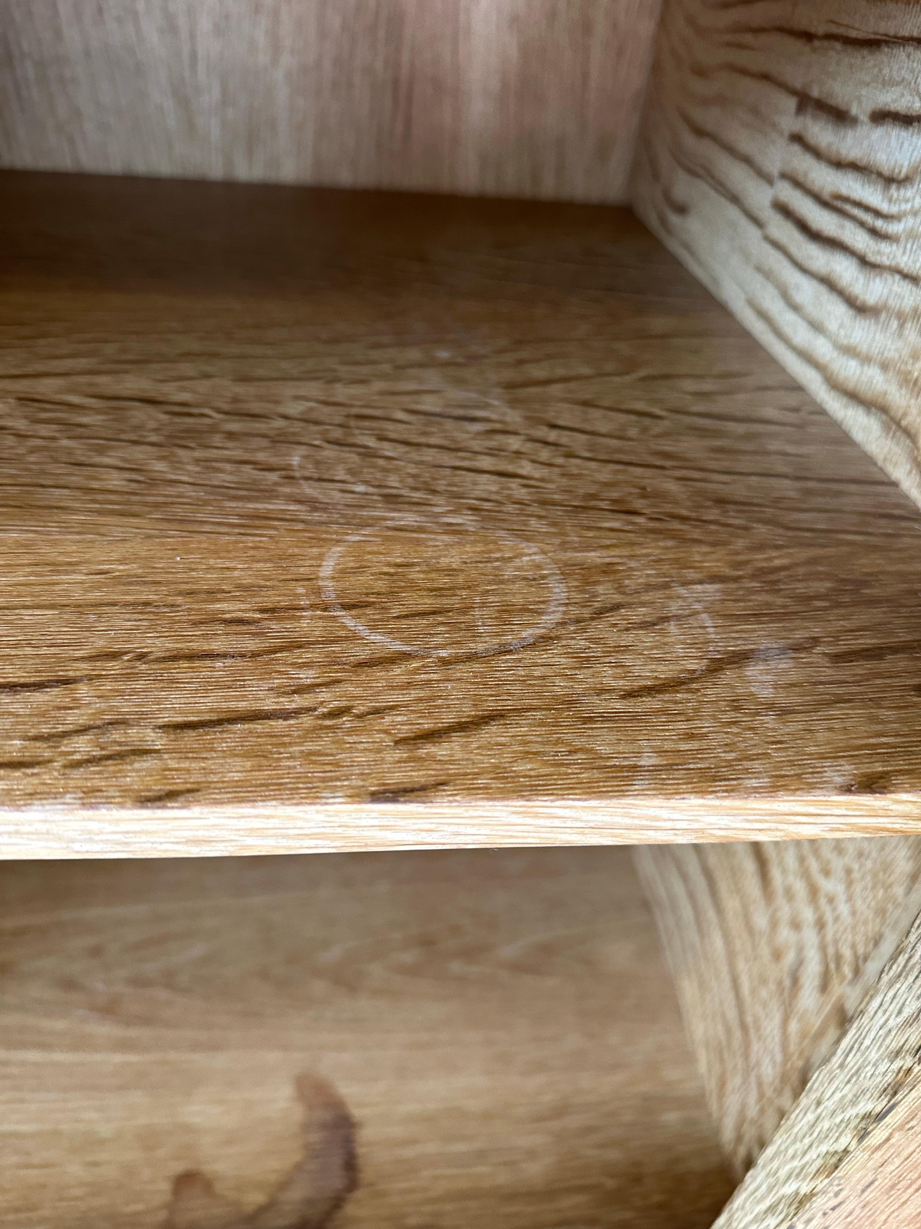 Petite Henning Kjaernulf attrb Mid Century Danish Oak Carved Brutalist Sideboard For Sale 15