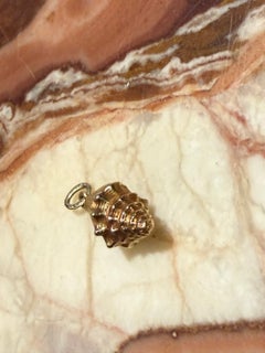 Petite Highly detailed 14k Gold Conch Shell Charm