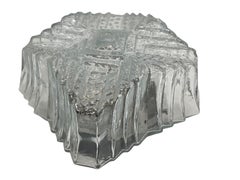 Einbaubeleuchtung aus Eisbergglas, Deutsch, 1960er Jahre