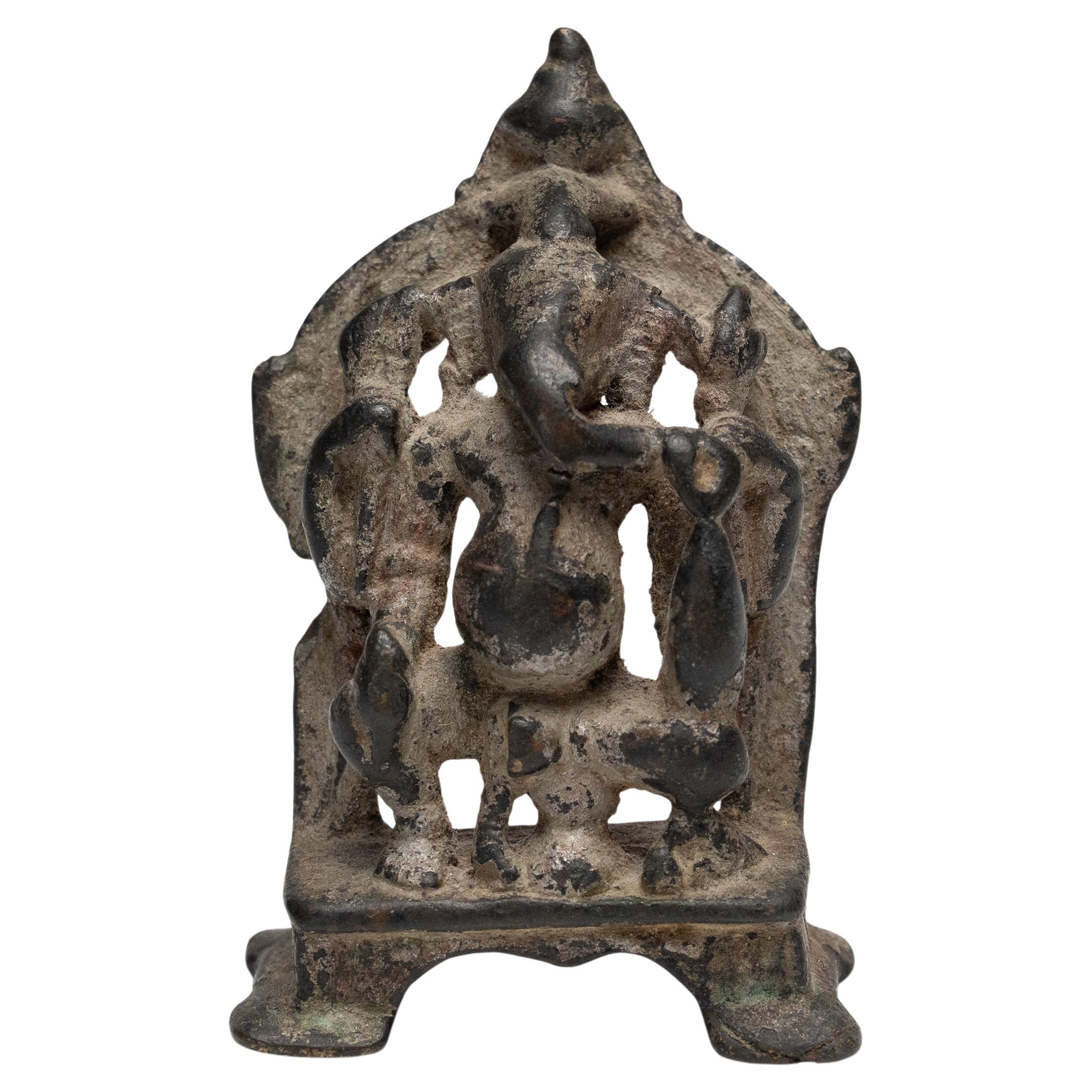 Piccolo santuario indiano di Ganesha in bronzo, 1700 ca.