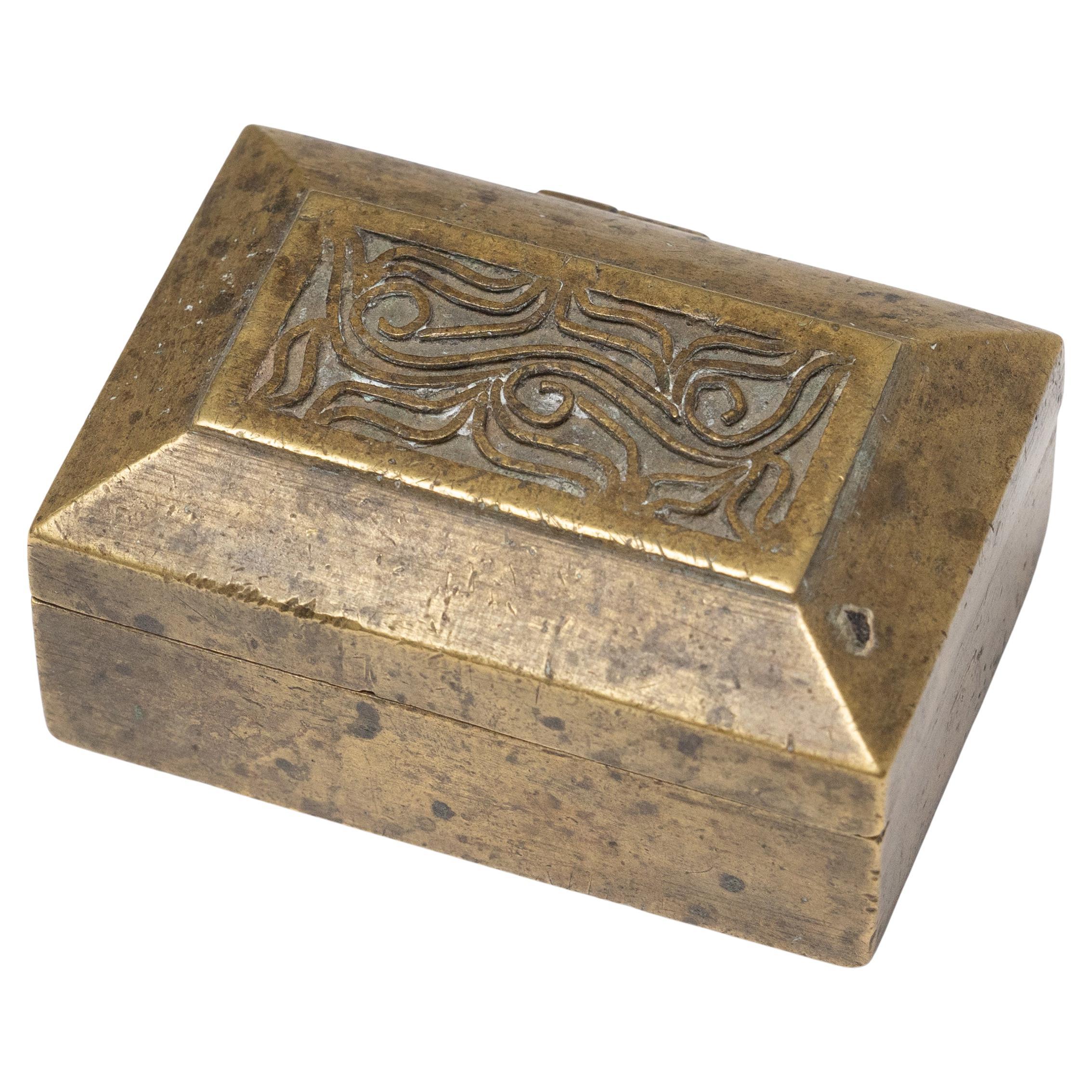 Petite Indonesian Brass Betel Box, c. 1900