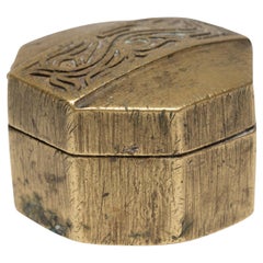 Petite Indonesian Brass Betel Box, c. 1900