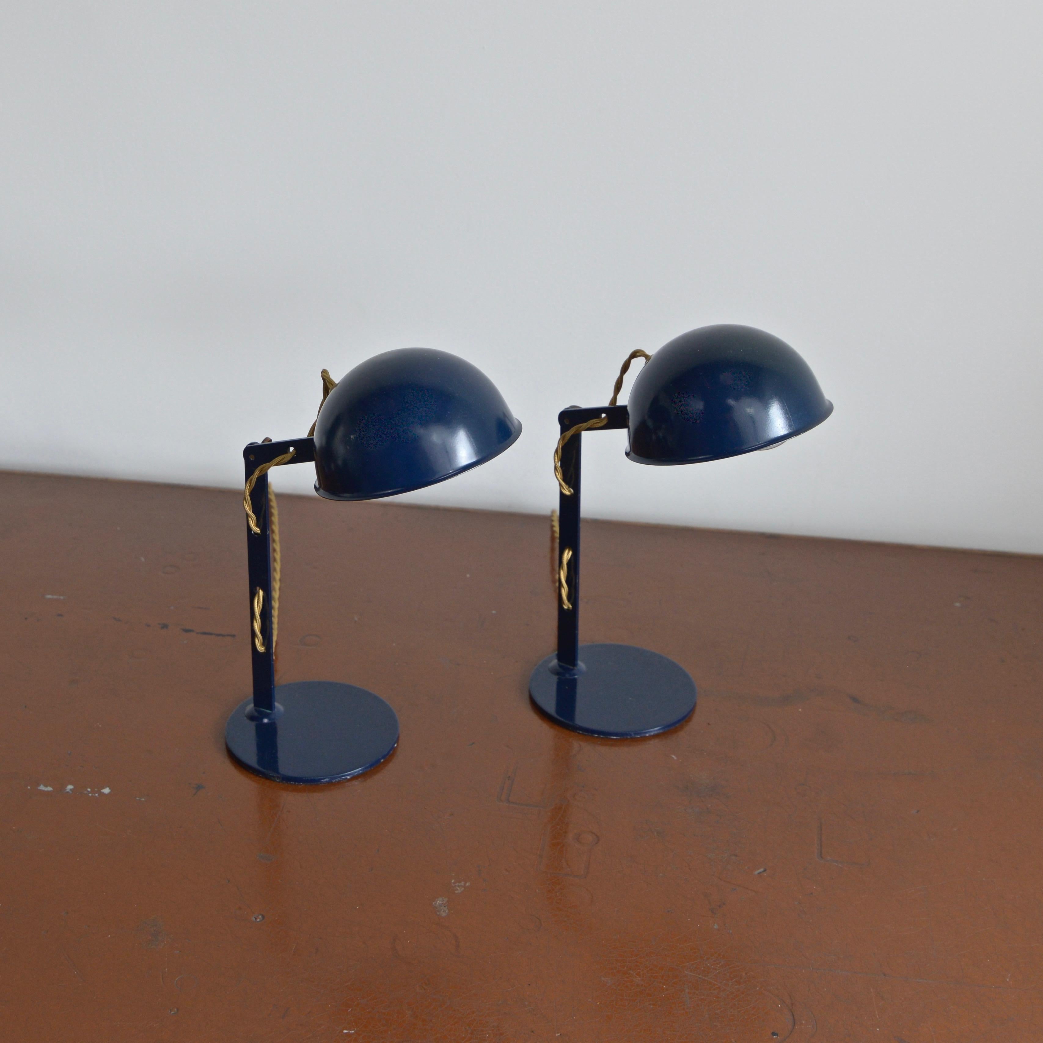 Mid-Century Modern Petite Industrial Table Lamps