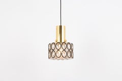 Petite Iron and Clear Glass Pendelleuchten von Limburg, Deutschland, 1960er Jahre