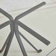 Petite Iron + Glass Top 'Cuginetto' Coffee Table by Enzo Mari, Italy 1970s