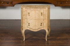 Petite Italian 1930s Rococo Style Walnut Commode with Serpentine Front