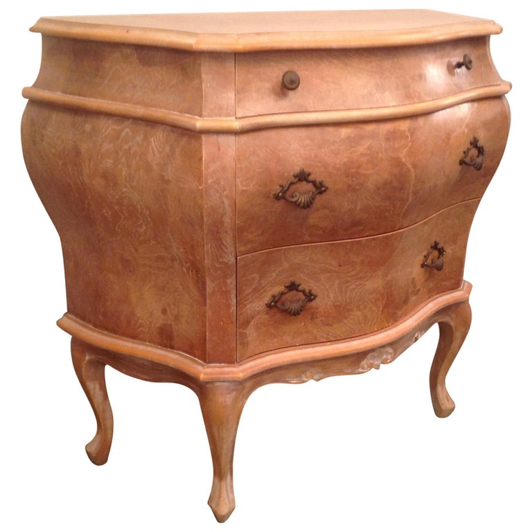 Petite Italian Bombe Commode For Sale at 1stDibs