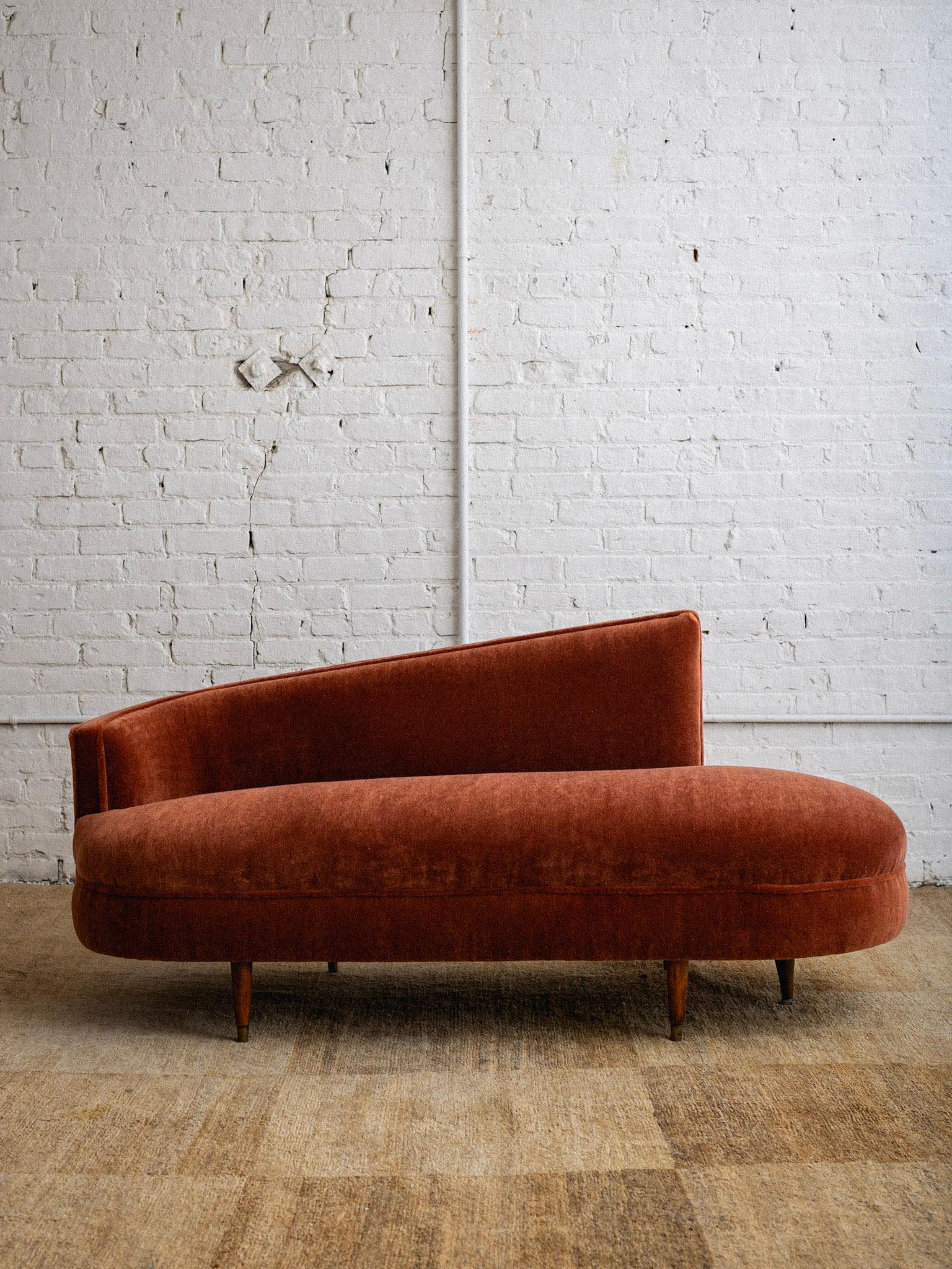 rust chaise lounge
