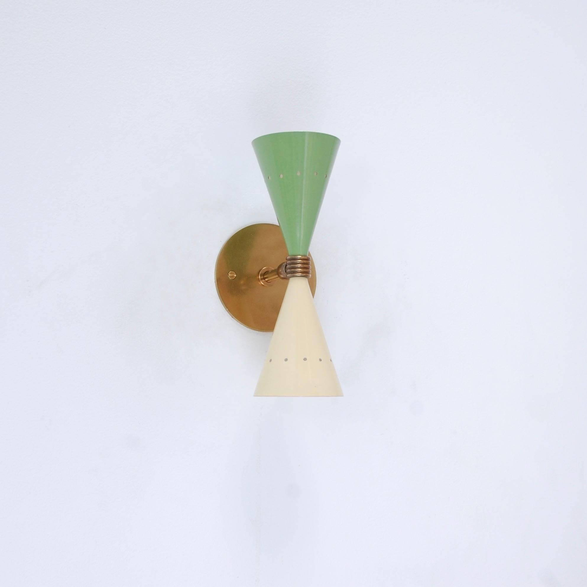 Mid-Century Modern Petite Italian Cone Sconces