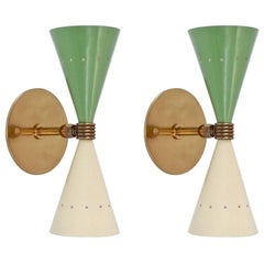 petite cone Vintage Petite Italian Cone Sconces