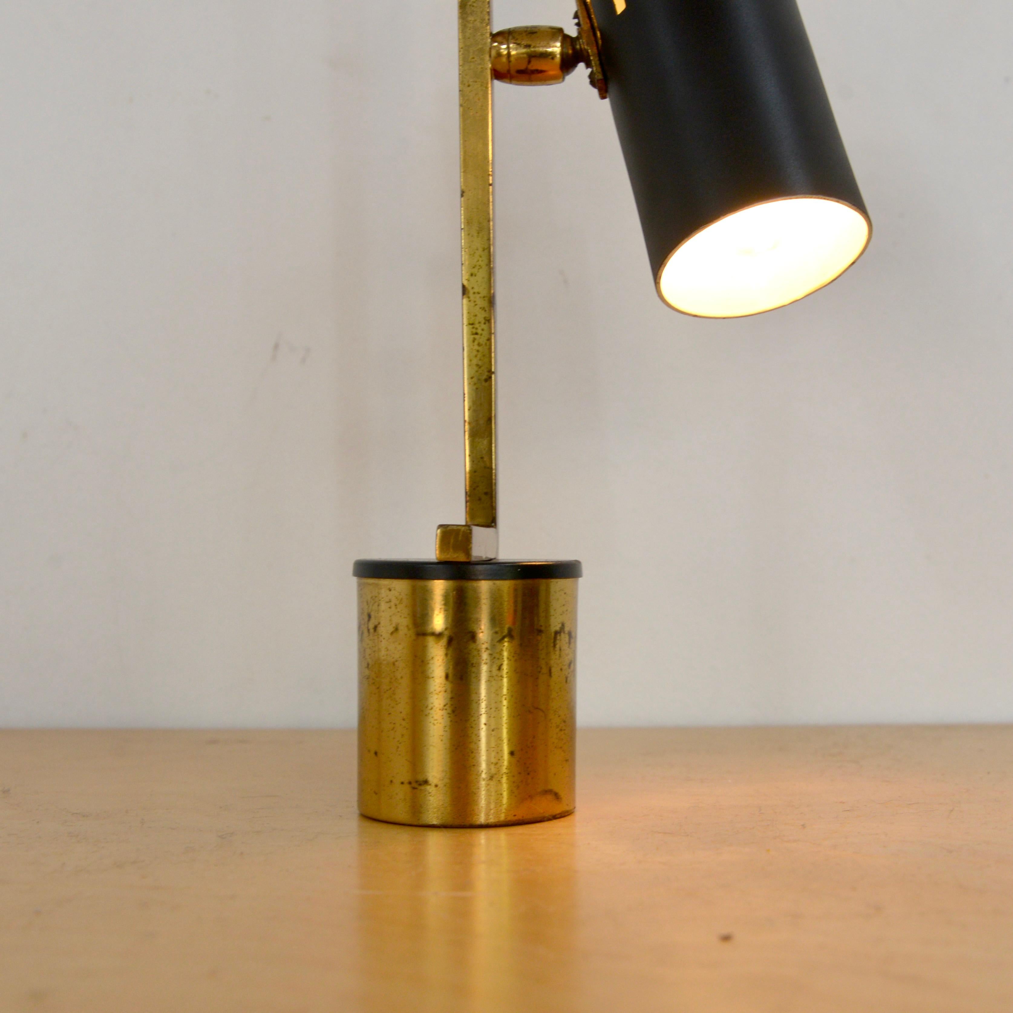 Patinated Petite Italian Directional Table Lamp II For Sale