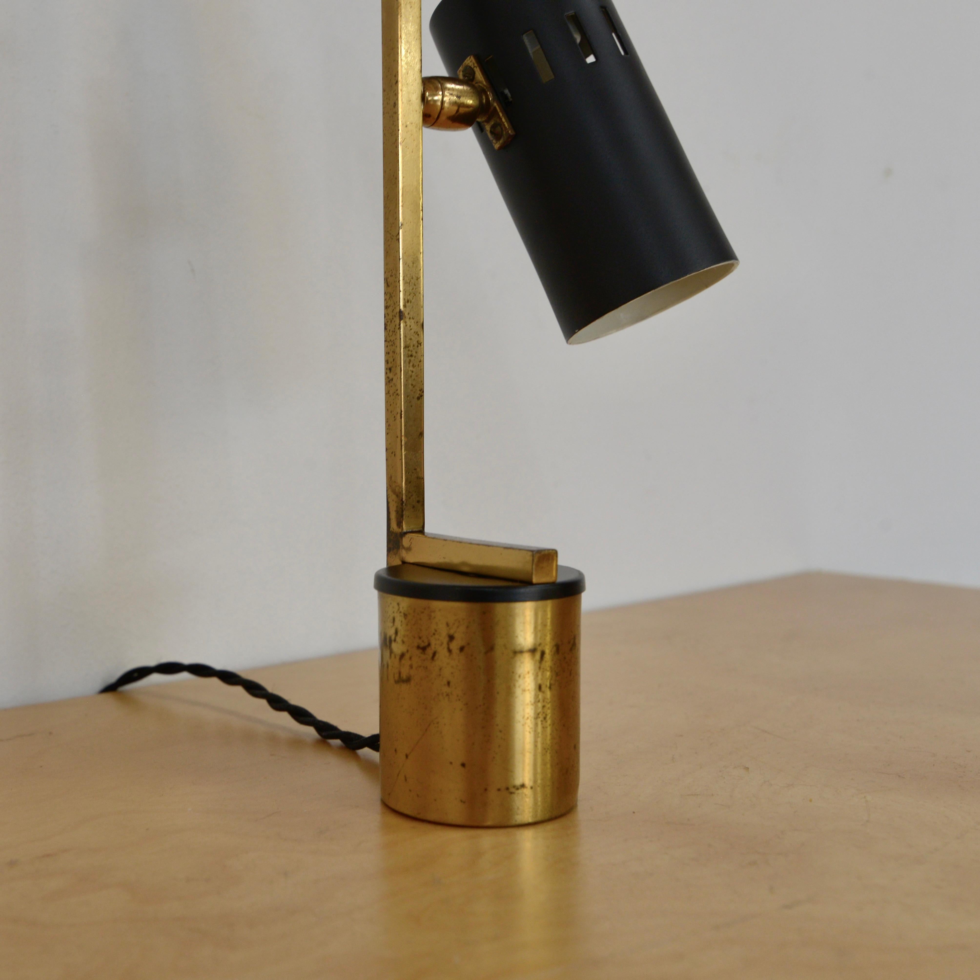 Aluminum Petite Italian Directional Table Lamp II For Sale