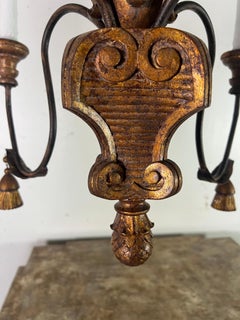 Petite Italian Four Light Chandelier w/ Tassels