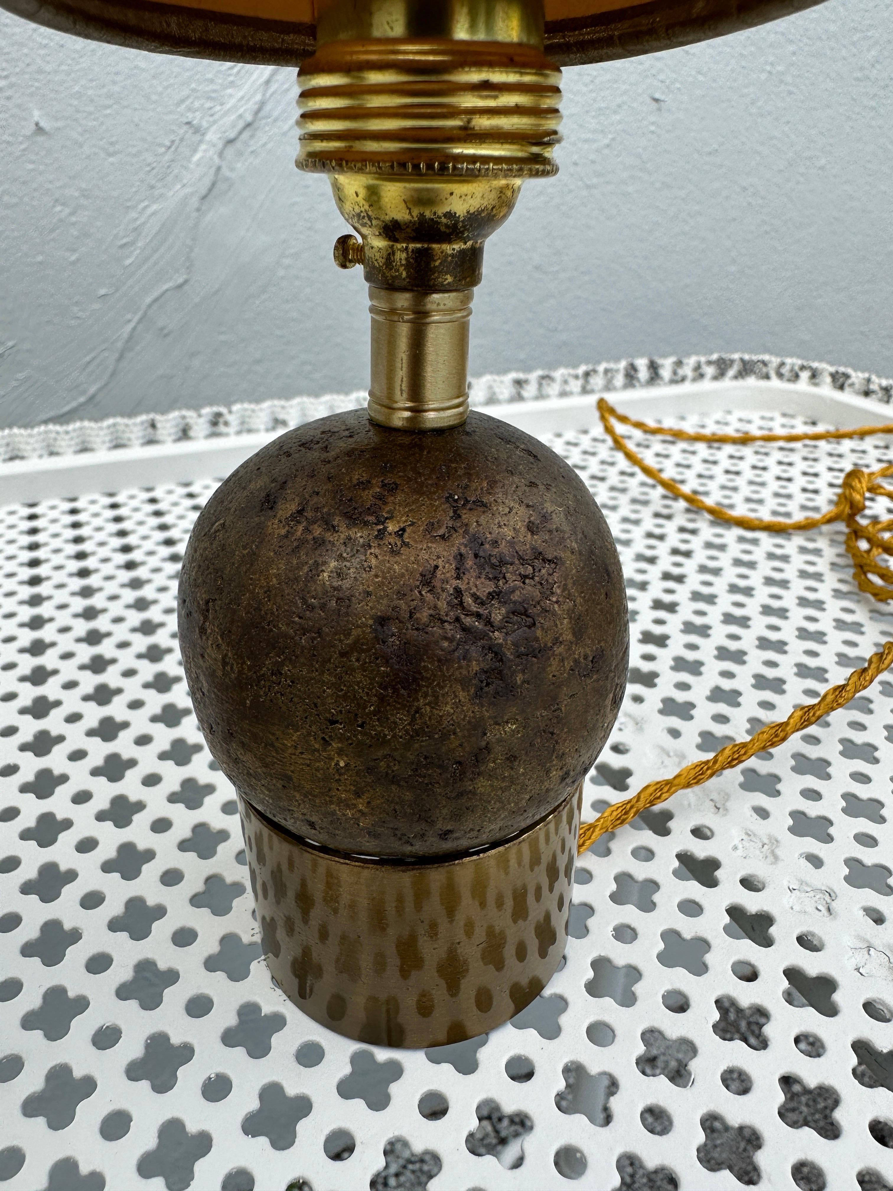 Petite Italian Mantel Bronze Lamps, Pair In Good Condition In East Hampton, NY