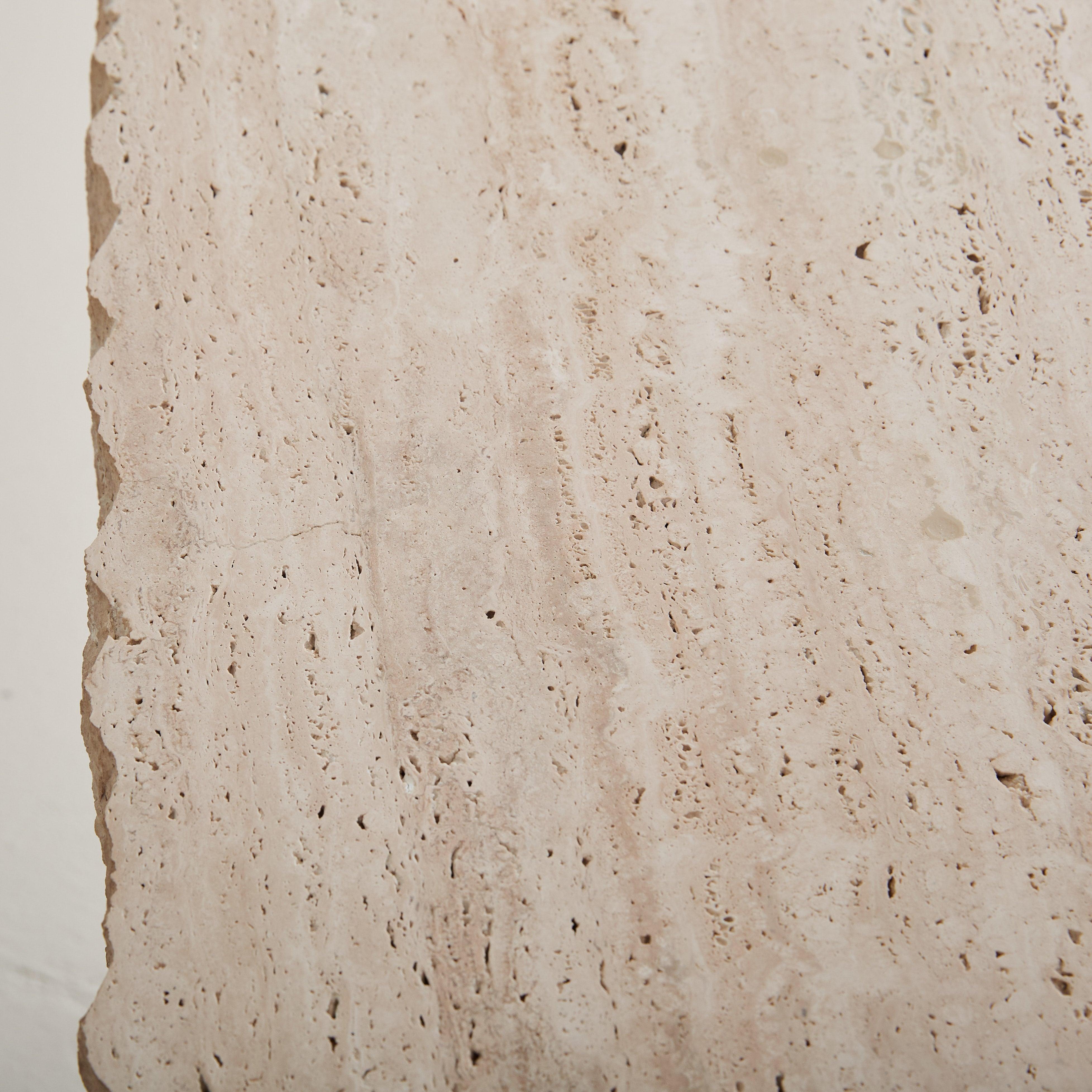 Petite Italian Travertine Console Table, 1970s - 2 Available For Sale 4