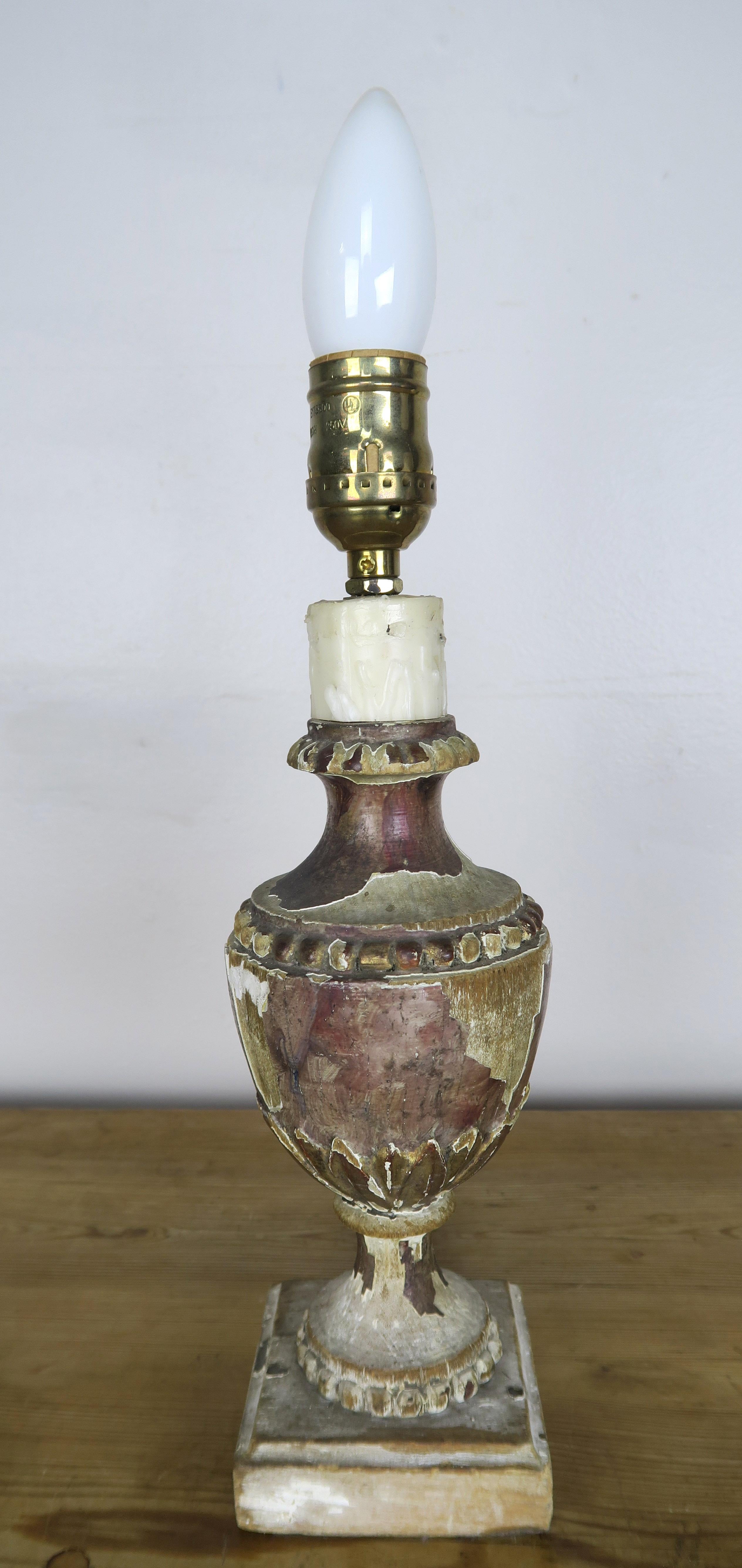 Gilt Petite Italian Urn Lamp with Parchment Shade