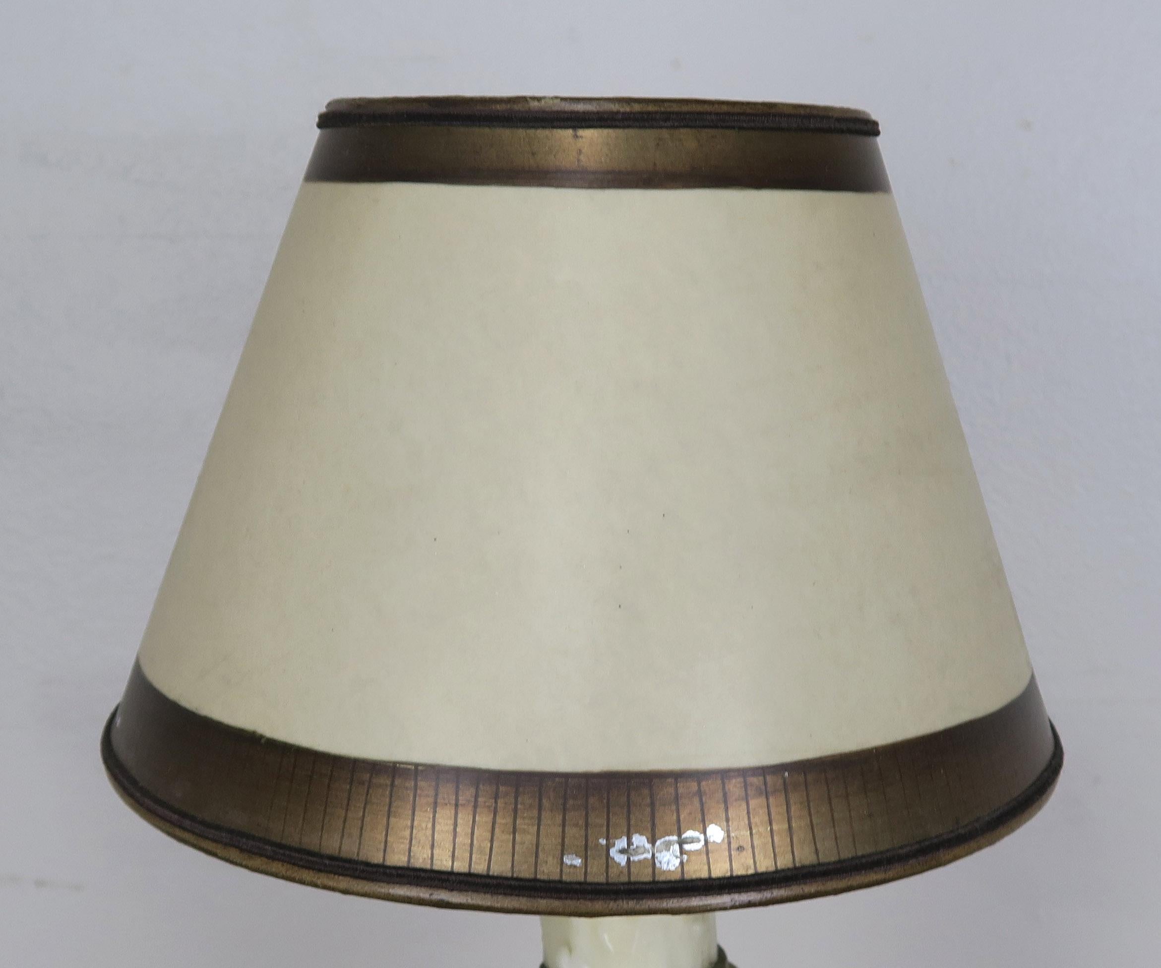 19th Century Petite Italian Urn Lamp with Parchment Shade