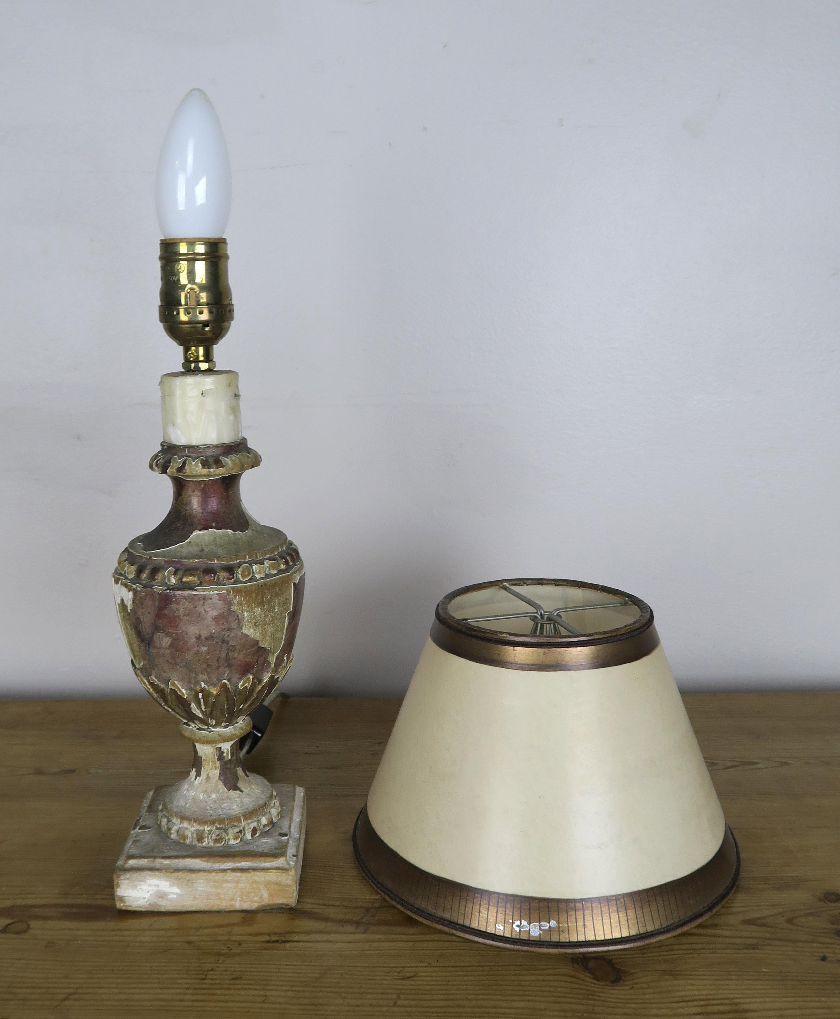 Petite Italian Urn Lamp with Parchment Shade 2