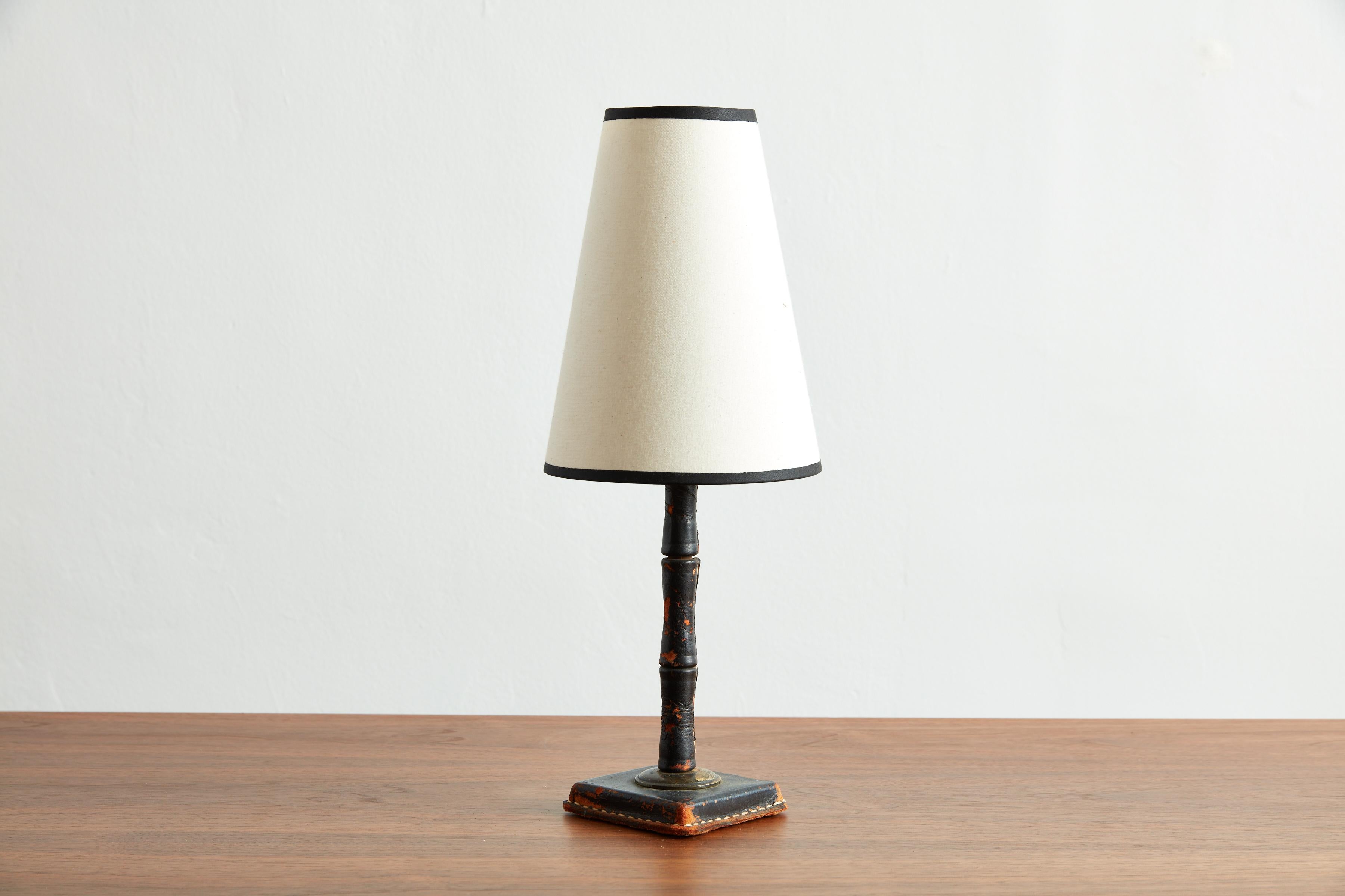 Petite Jacques Adnet Table Lamp In Fair Condition In Beverly Hills, CA