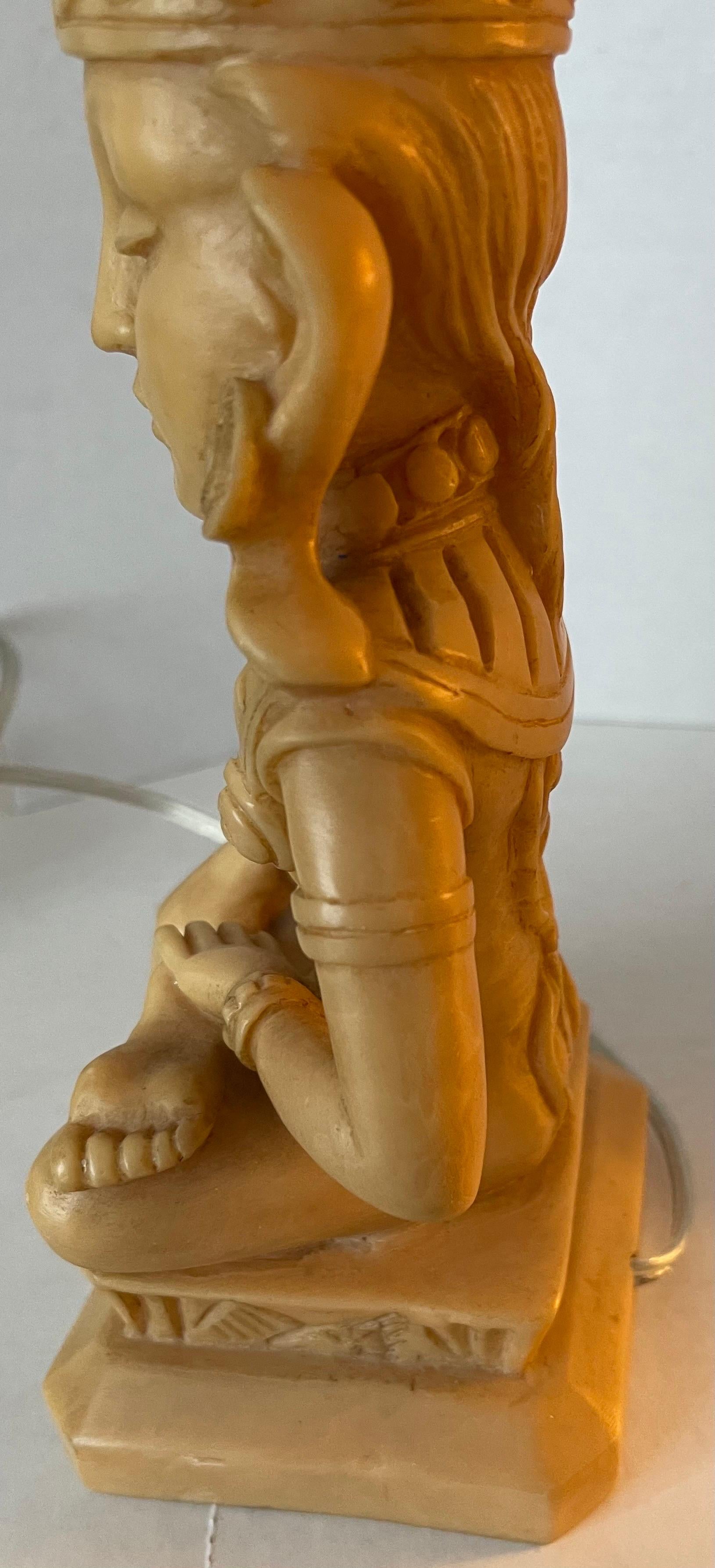 Mid-20th Century Petite James Mont Style Buddha Lamp For Sale