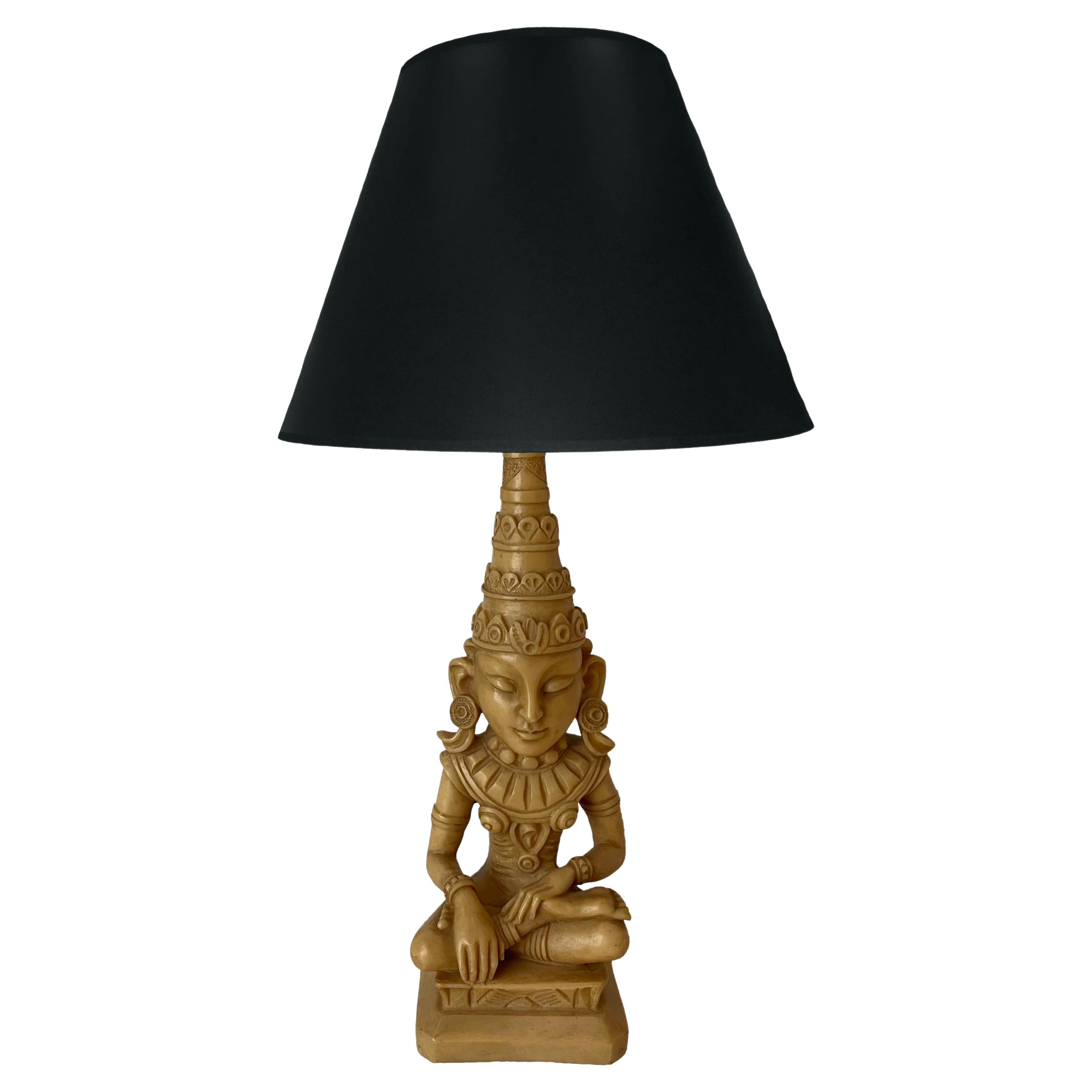 Petite lampe Bouddha de style James Mont