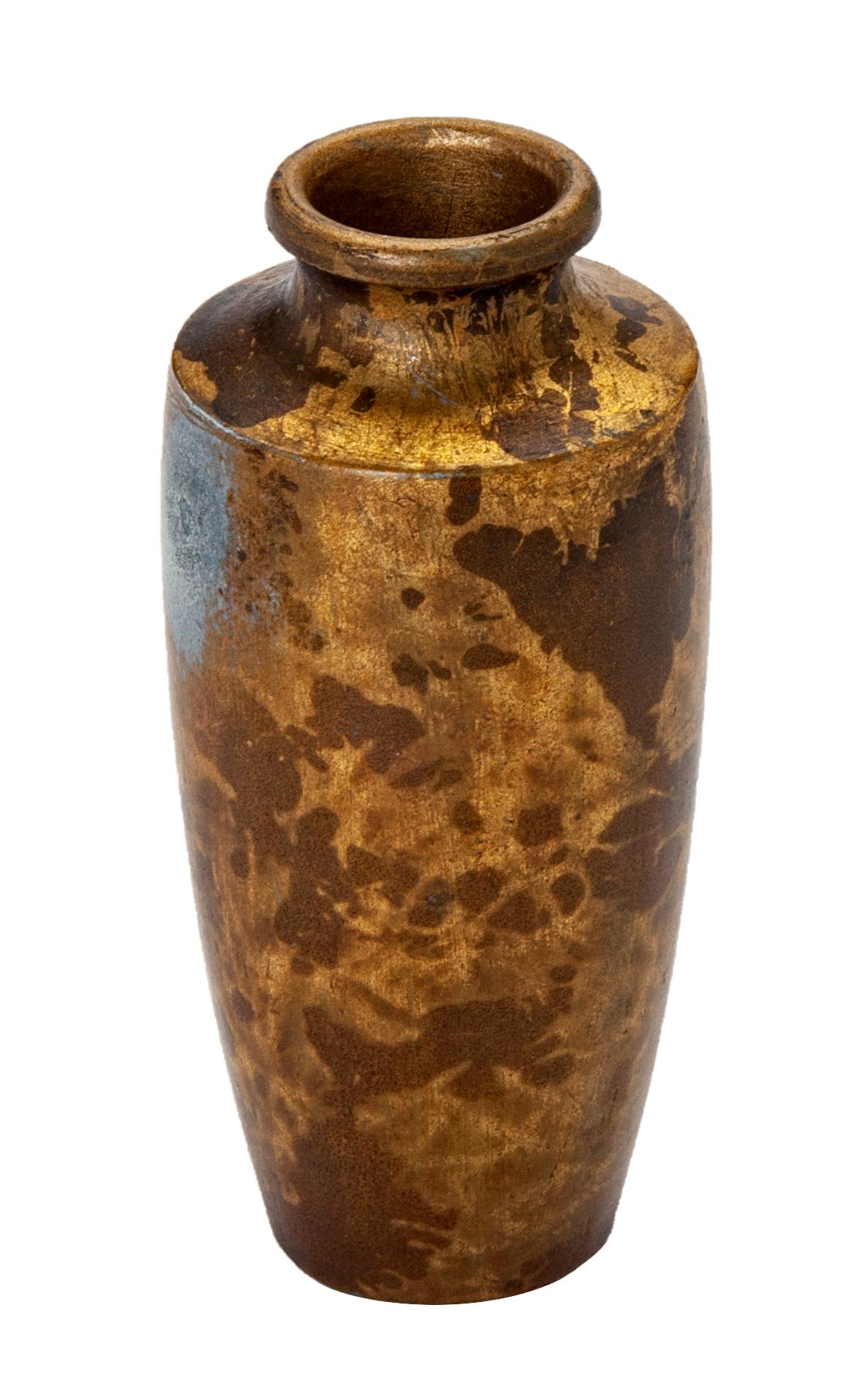 Petite Japanese Metal Bud Vase In Good Condition In Malibu, CA