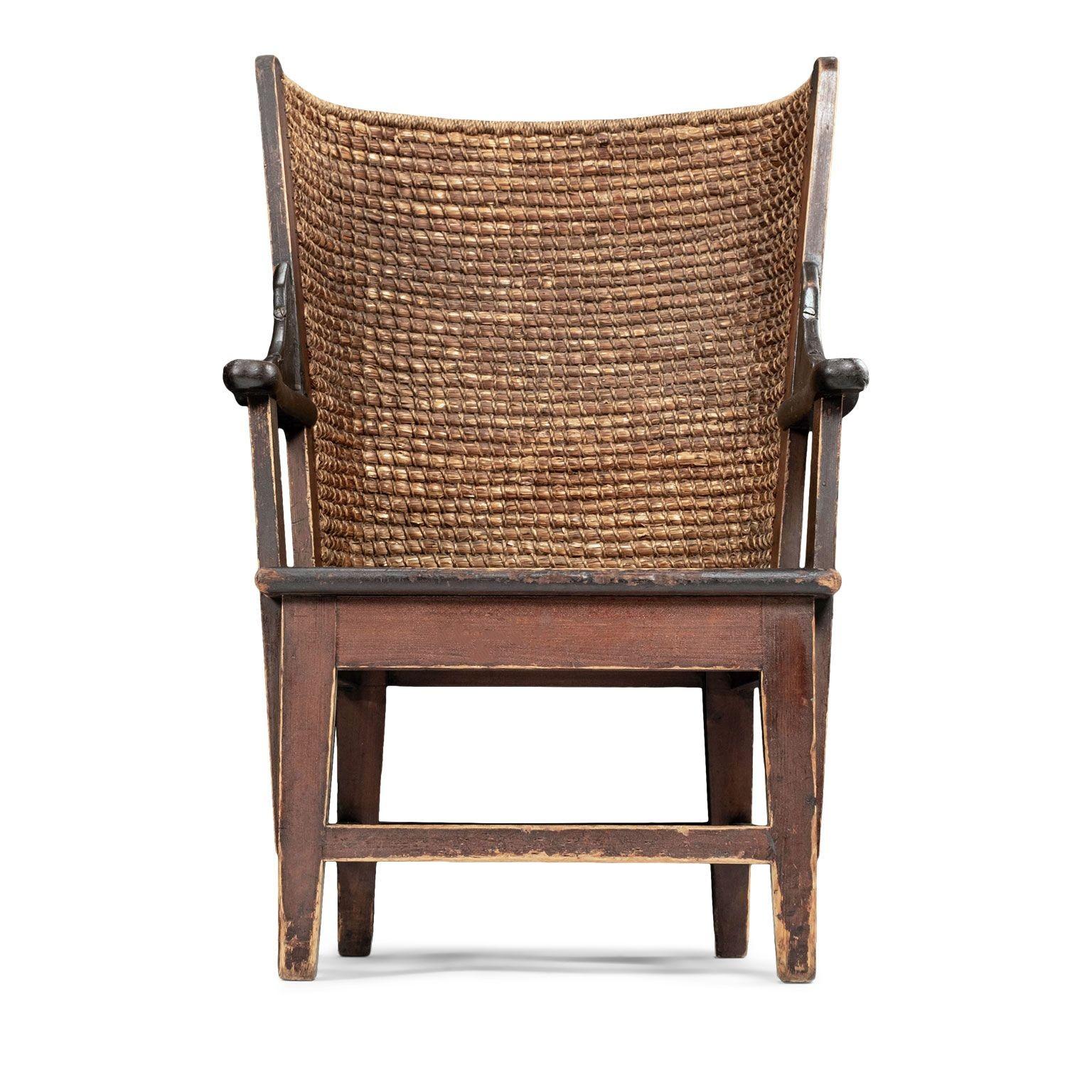 Petite Jute and Pine Scottish Orkney Chair 1