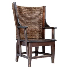 Petite Jute and Pine Scottish Orkney Chair