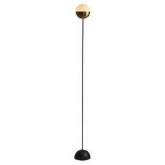 Petite 'KOKO' Floor Lamp in Opaline Glass & Brass by Alvaro Benitez