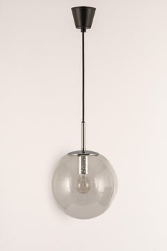 Petite Limburg Chrome with Clear Glass Ball Pendant, Germany, 1970s