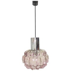 Petite Limburg Diamond Cut Shape Glass Ceiling Light Fixture, 1970s, German