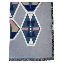 Petite Loom Woven Throw Blanket, Fog Gray Geo, 40 x 54