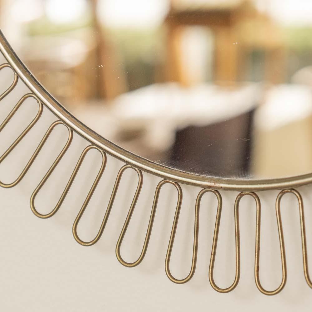 Petite Loop Mirror in the Style of Josef Frank For Sale 5