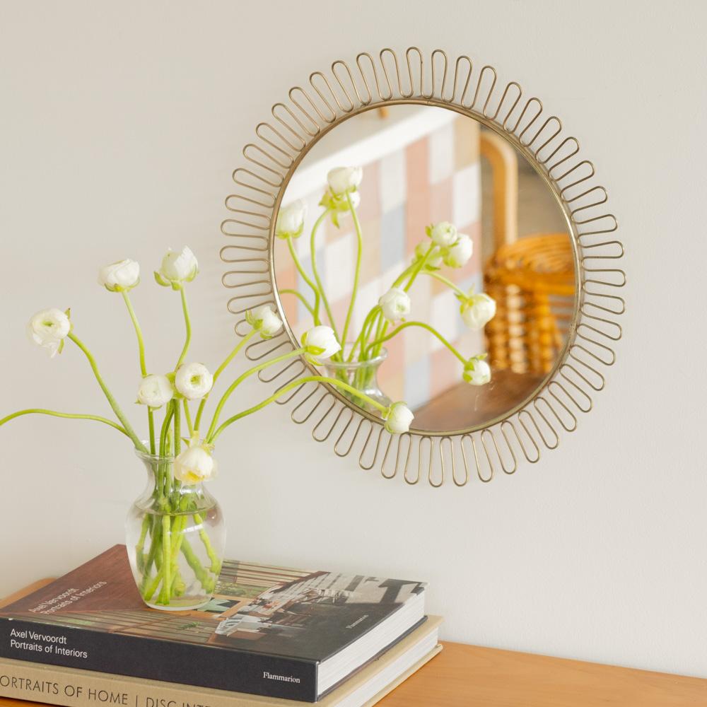 Swedish Petite Loop Mirror in the Style of Josef Frank For Sale