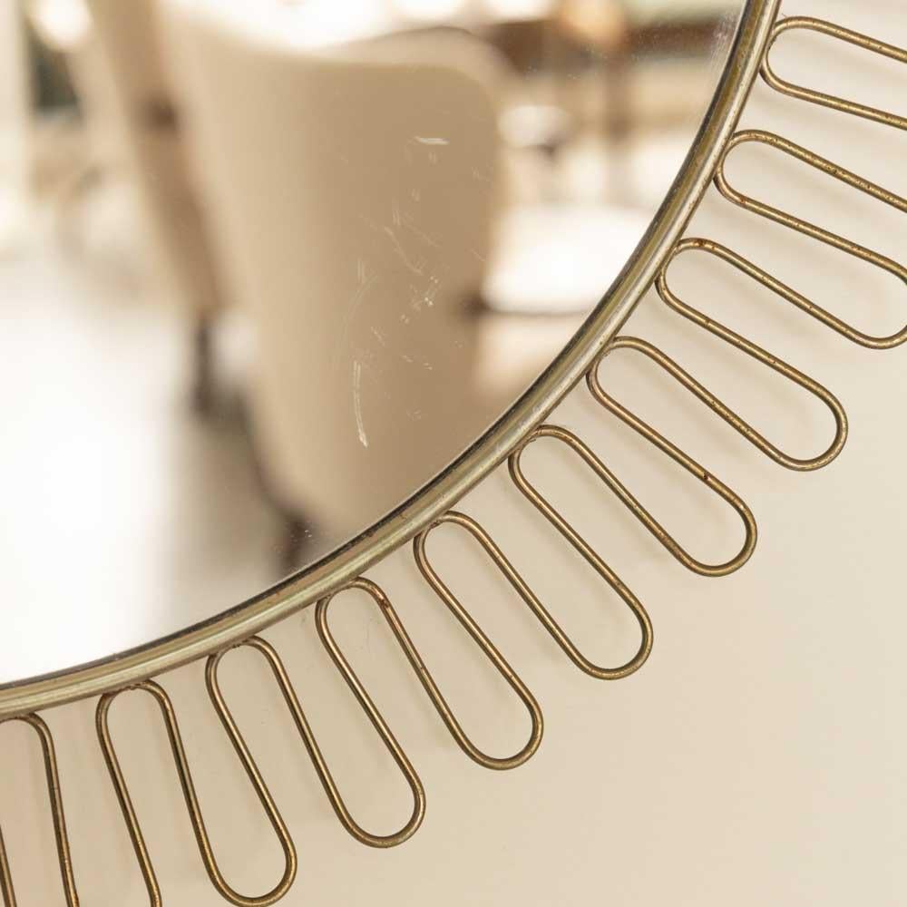 Petite Loop Mirror in the Style of Josef Frank For Sale 2