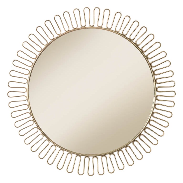 Petit miroir Loop dans le style de Josef Frank