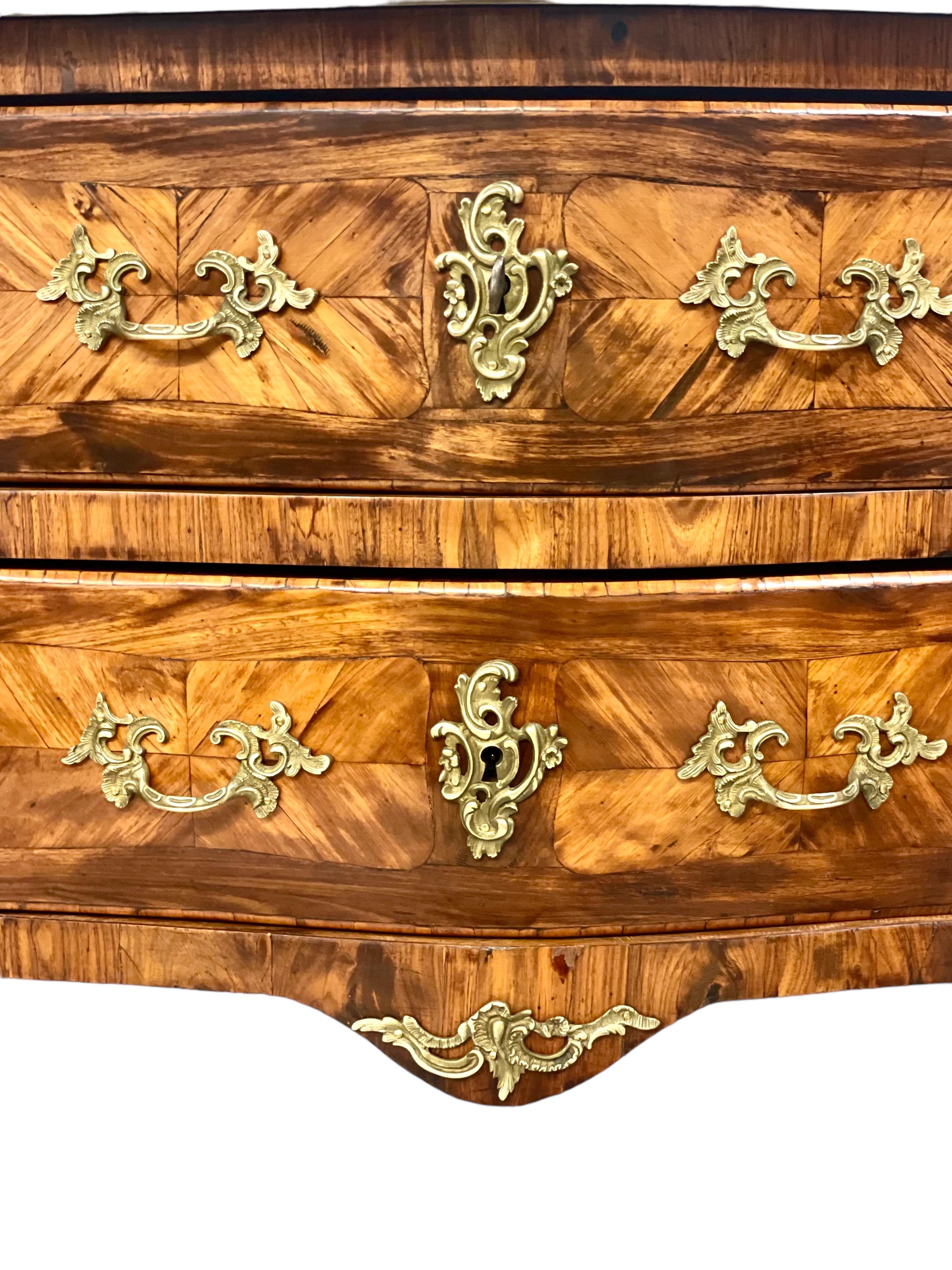 18th Century French Antique Louis XV Commode with Marble Top For Sale