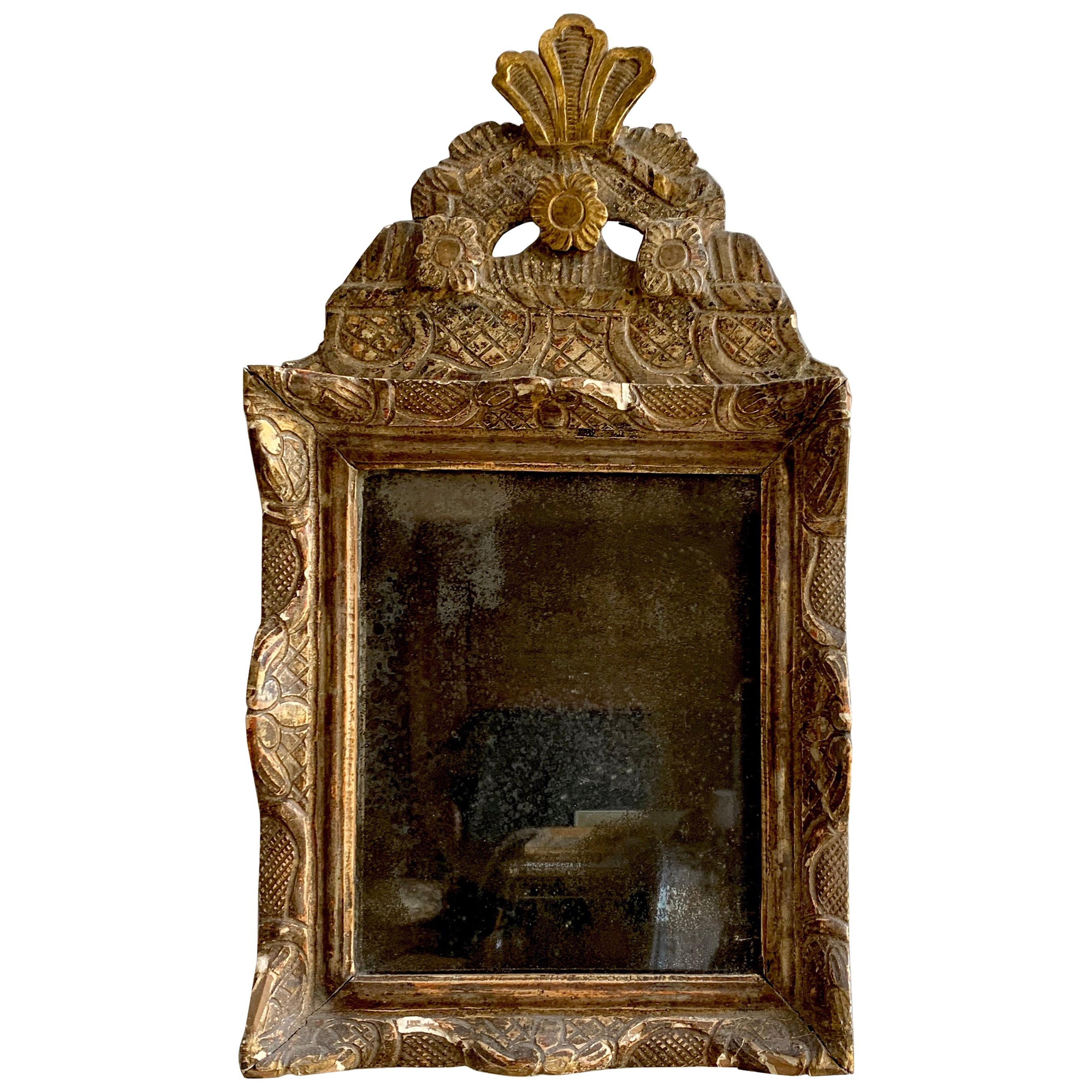 Petite Louis XV Period Mirror, 18th Century